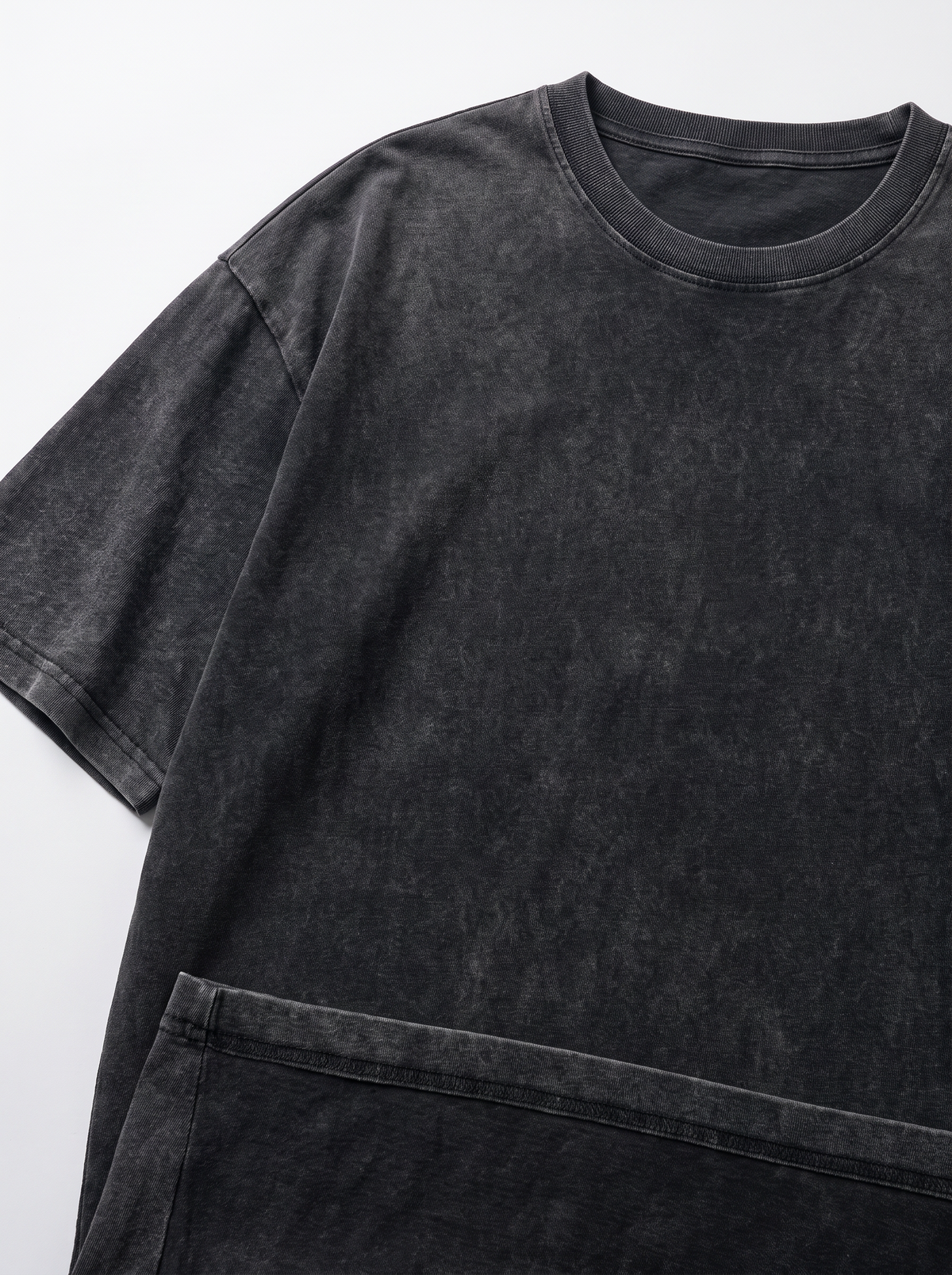Vintage Washed Oversized T-Shirt fabric close up