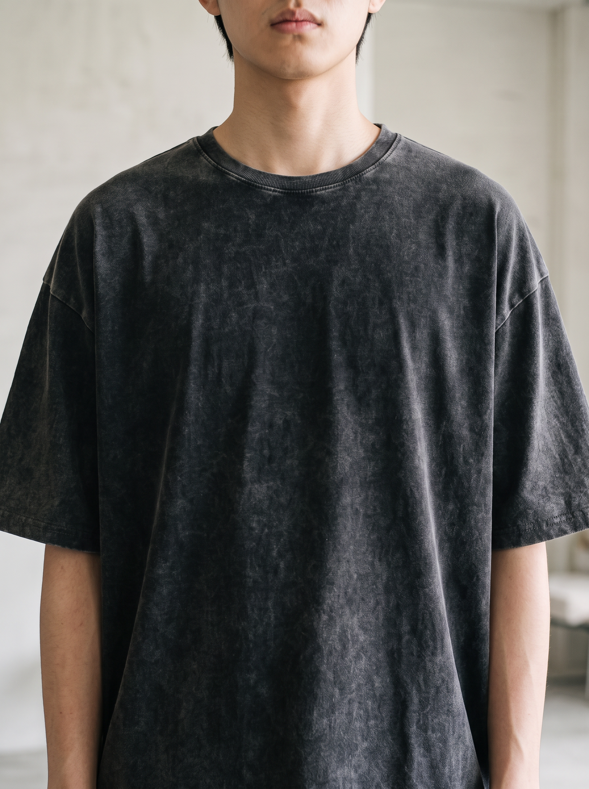 Vintage Washed Oversized T-Shirt worn close up