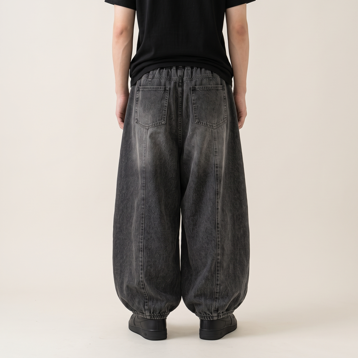 Oversized Denim Pants back
