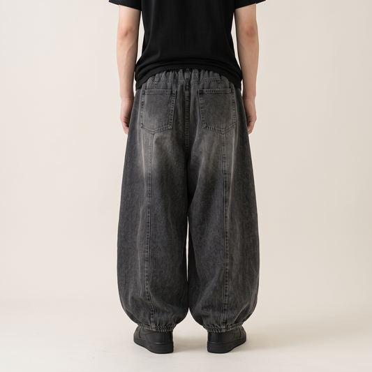 Oversized Denim Pants back