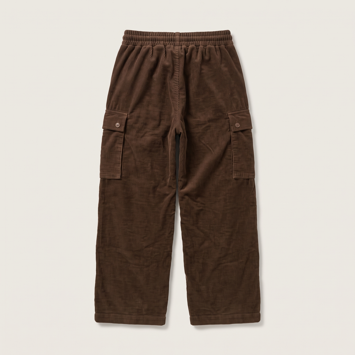 Corduroy Cargo Pants Brown flat lay back