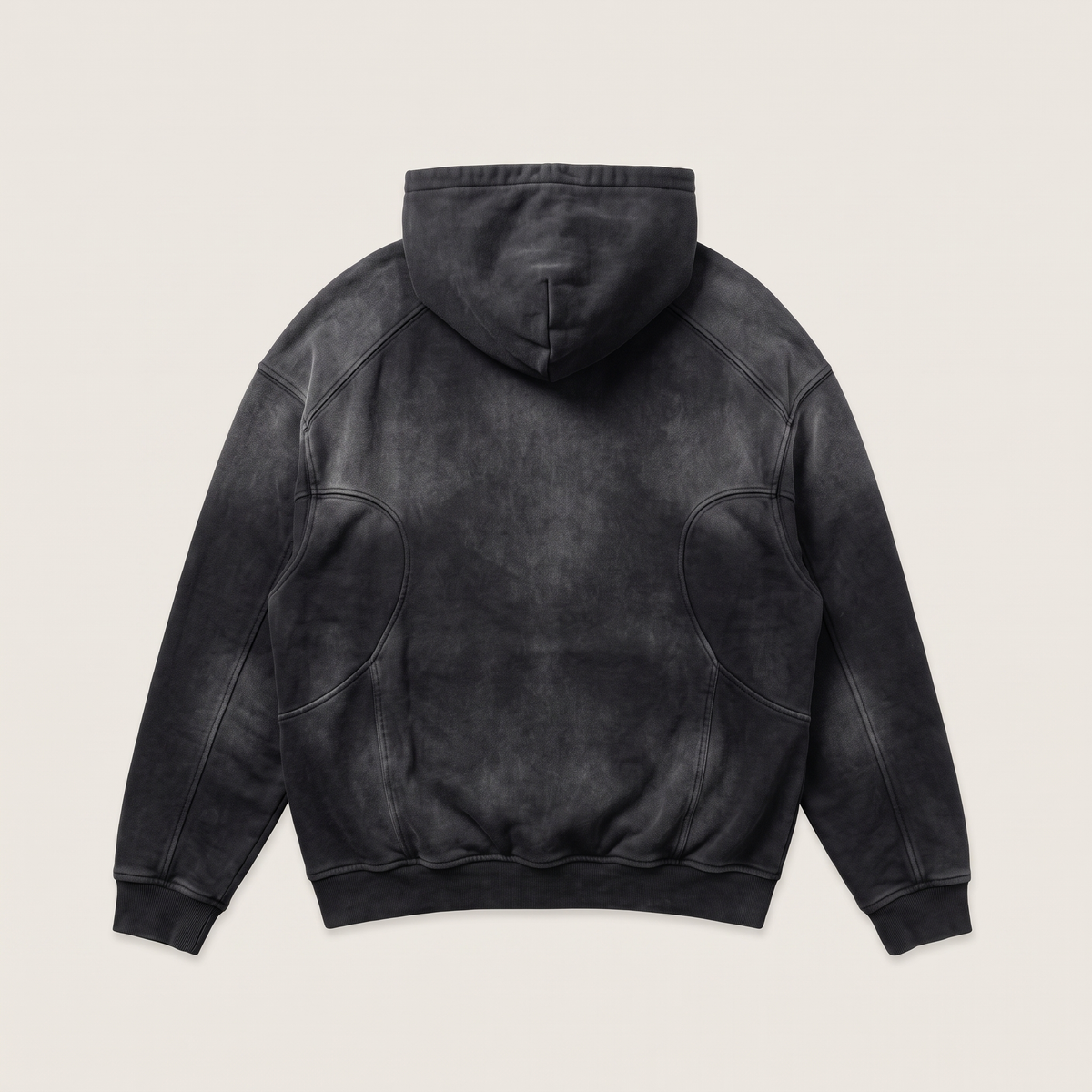 Sun Faded Heavyweight Hoodie flat lay back