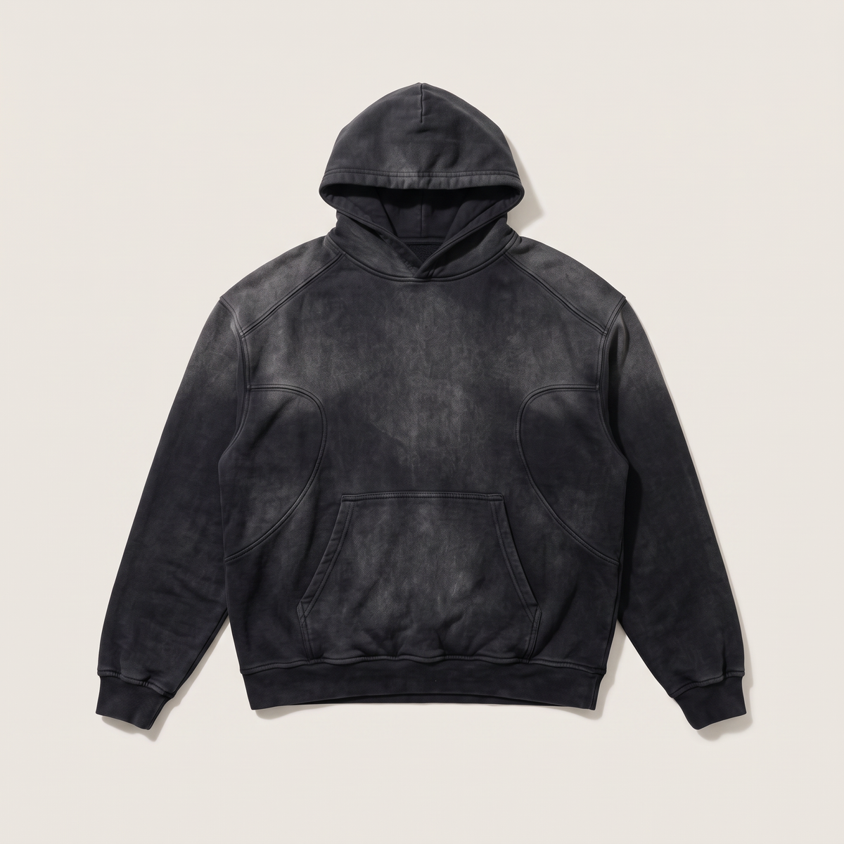 Sun Faded Heavyweight Hoodie flat lay front