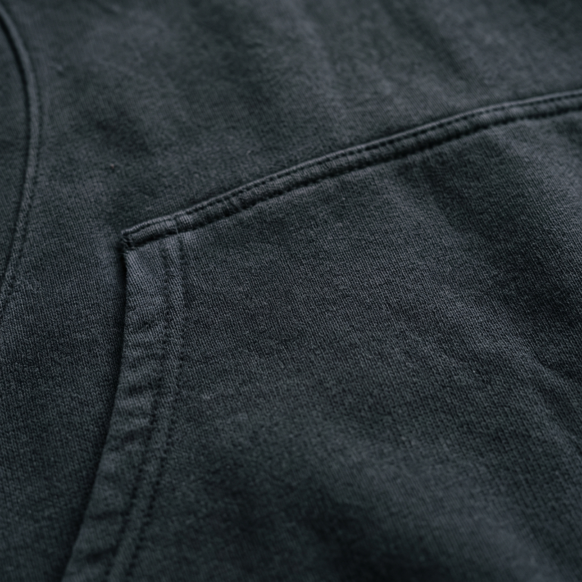 Plain Heavyweight Hoodie Black fabric texture