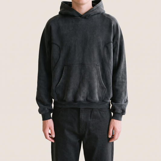 Washed Cropped Hoodie front
