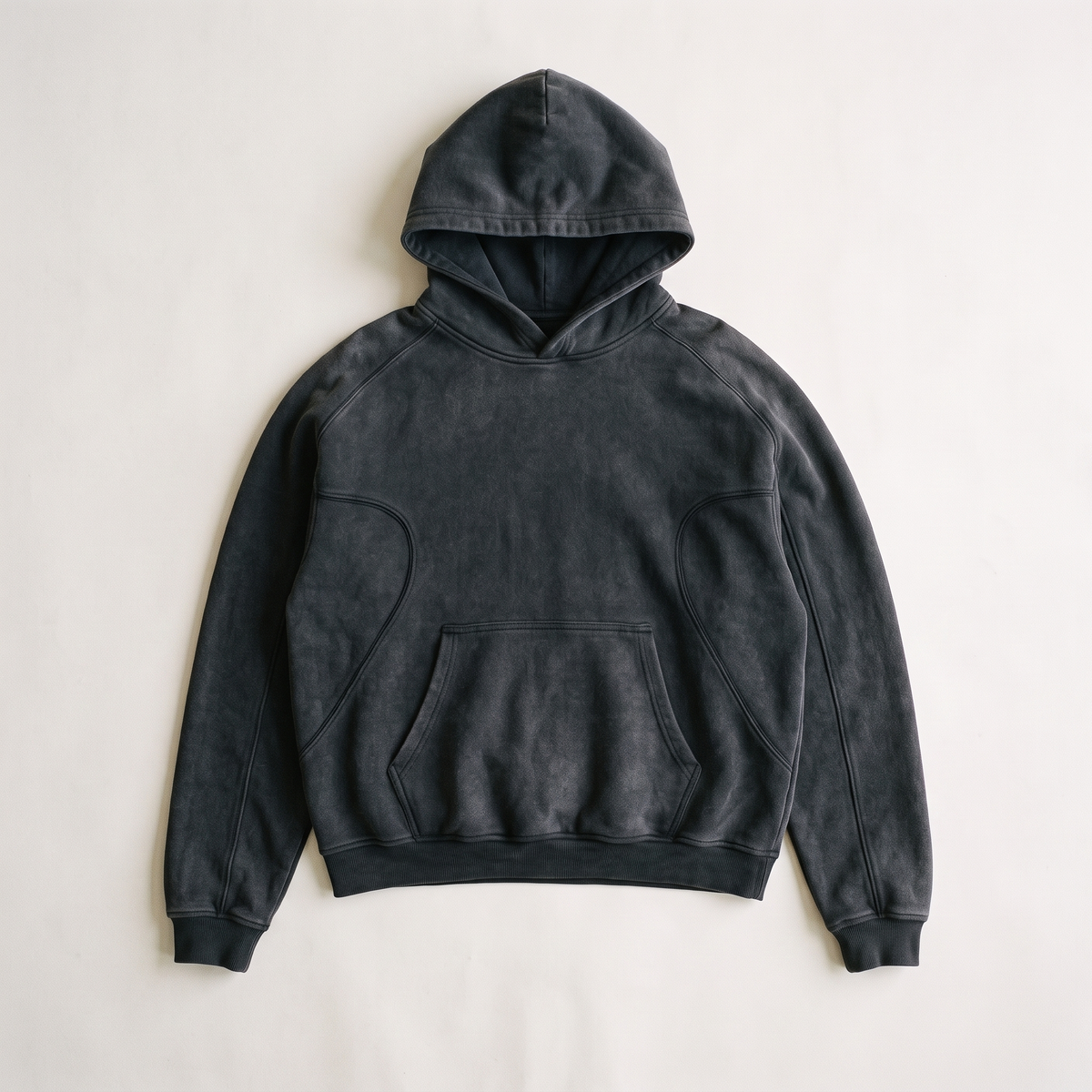 Washed Cropped Hoodie flat lay front