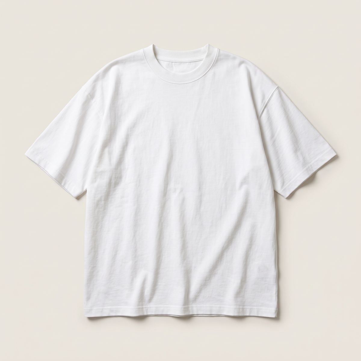 Heavyweight Boxy Tee White flat lay front