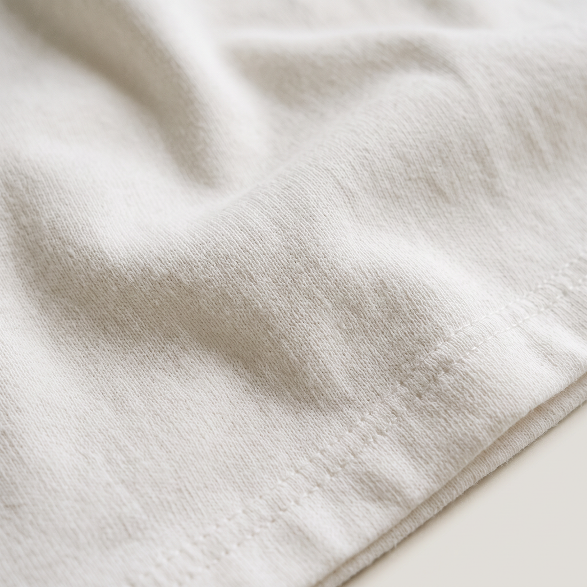 Heavyweight Boxy Tee White fabric texture