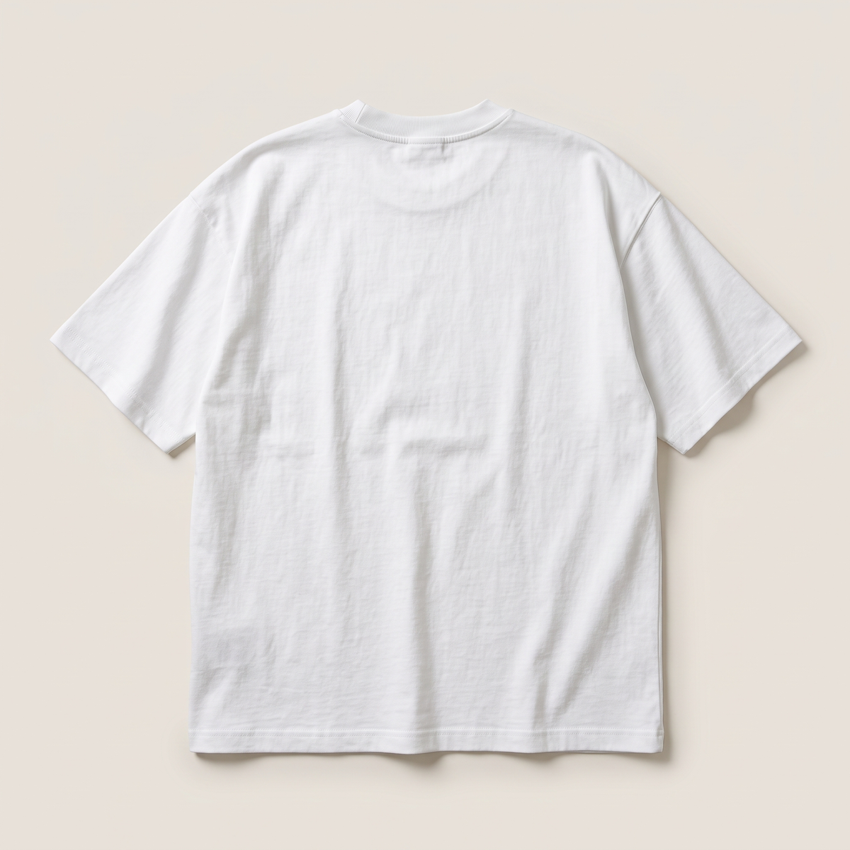 Heavyweight Boxy Tee White flat lay back