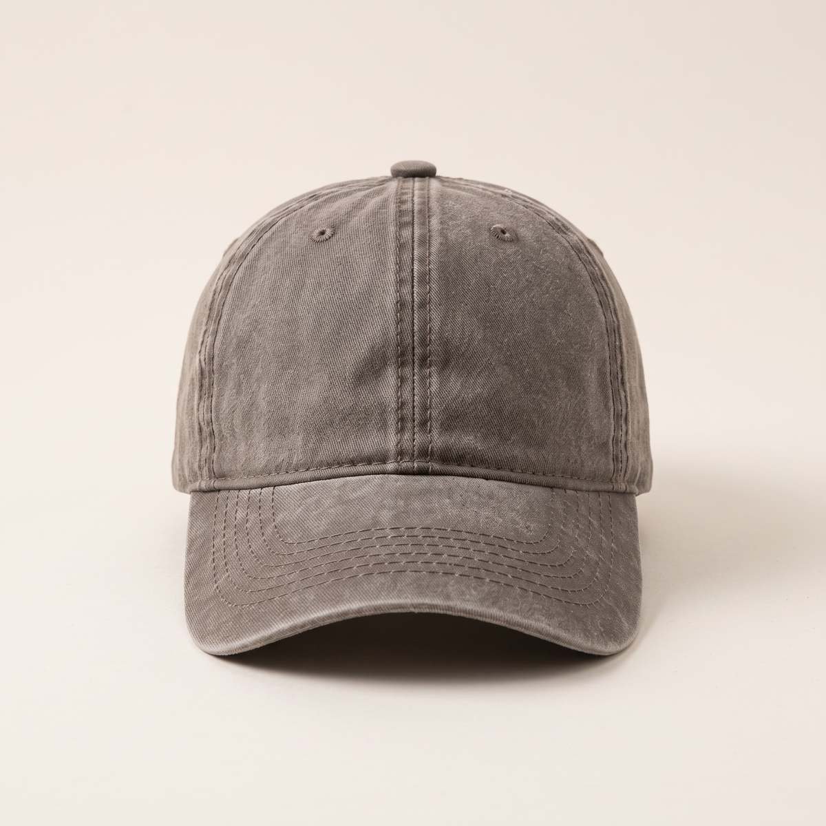 Washed Vintage Baseball Cap Coffee front