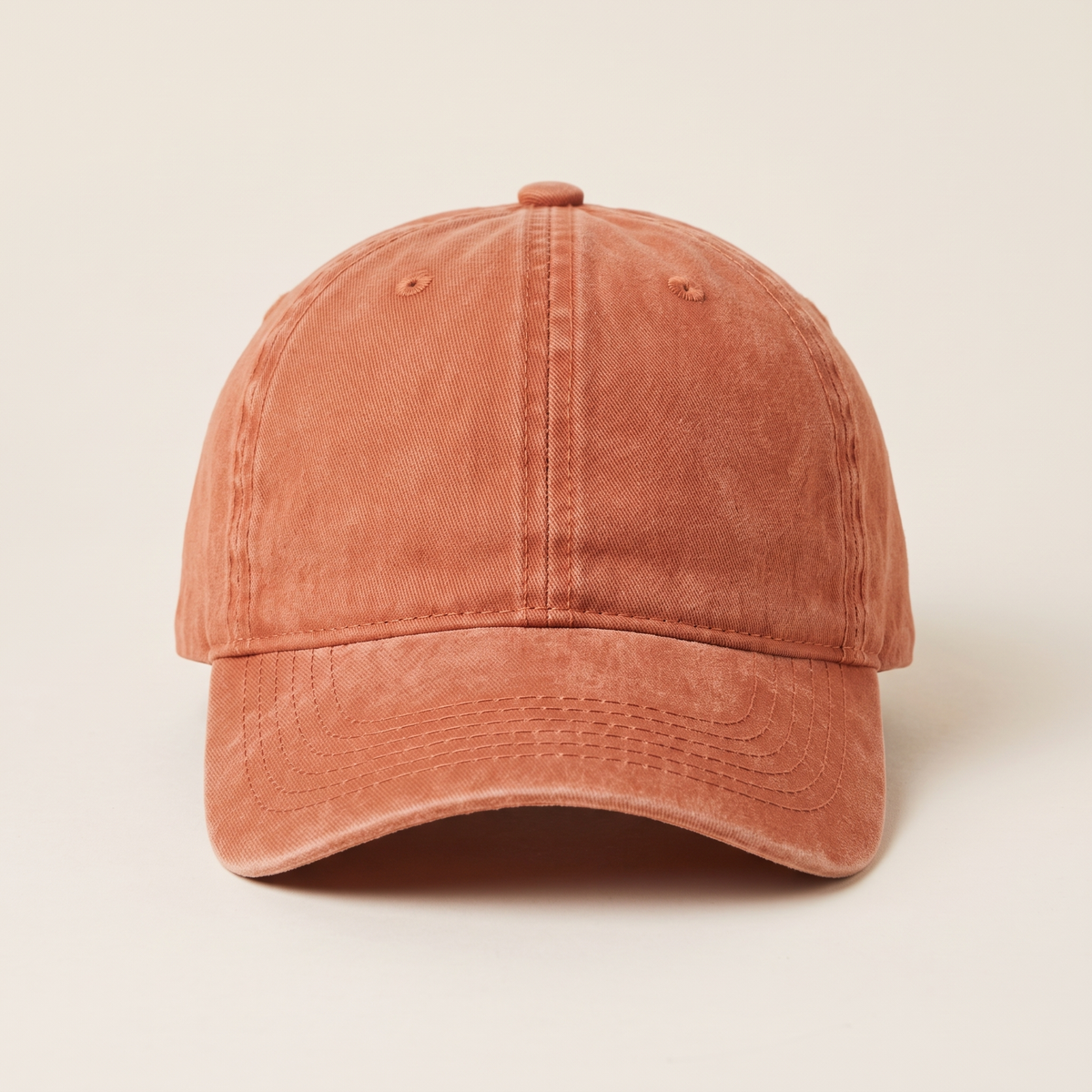 Washed Vintage Baseball Cap Orange front