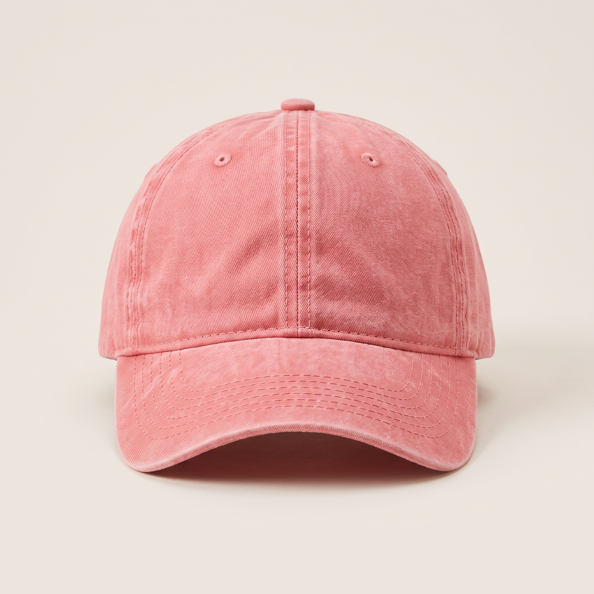 Washed Vintage Baseball Cap Pink front